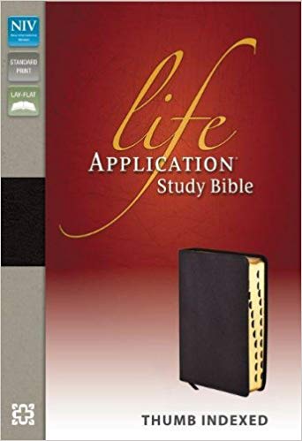 NIV, Life Application Study Bible, Bonded Leather, Burgundy, Indexed, Red Letter Edition